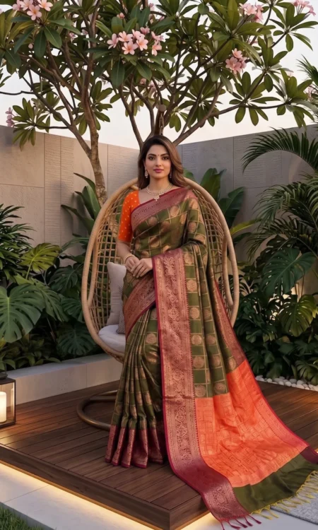 Jade Jewel: A Kanjivaram Saree