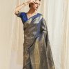 #1125 - A deep blue zari Kanjivaram saree - Muhurat Collections