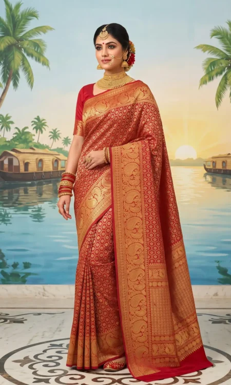 Add Touch Of Kanjivaram'S Ruby Radiance To Your Trousseau