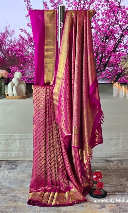 Pink Paradise: Bridal Kanjivaram Saree