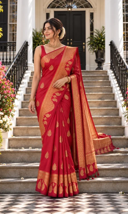 Royal Red Gold KanjivaramSaree