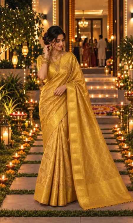 Gold Tissue Saree
