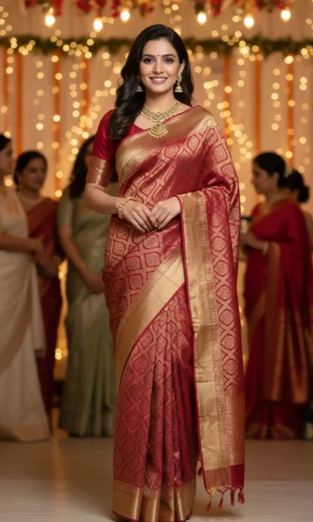 Red Riot: Premium Kanjivaram saree