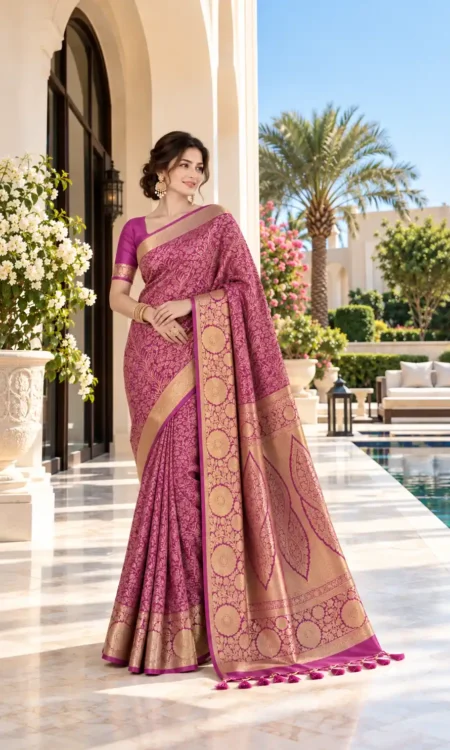Pink Paradise: Premium Kanjivaram saree