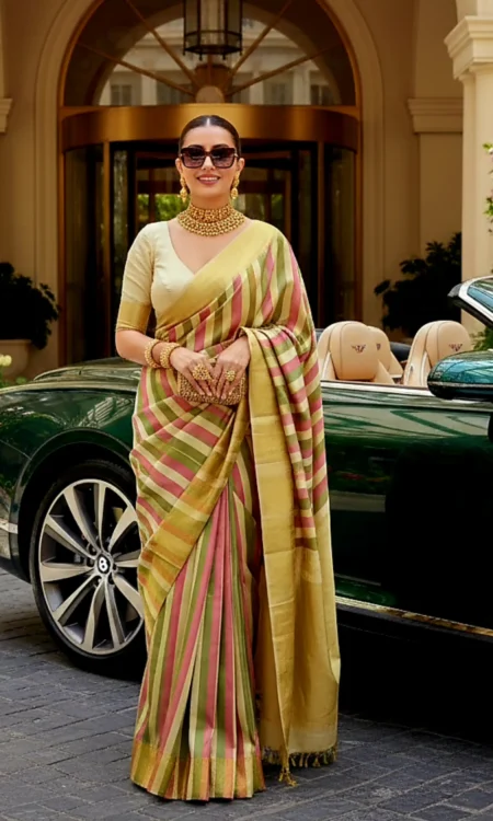 Subtle sophistication: Pastel Luxury Kanjivaram saree