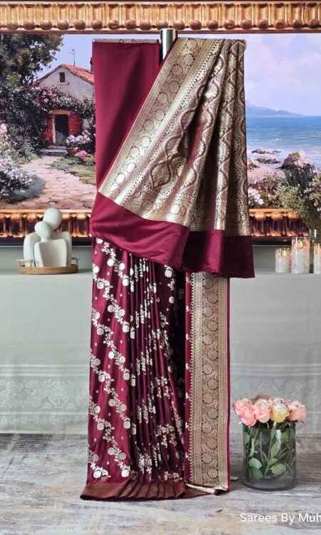 A Banarasi masterpiece in Maroon and Gold