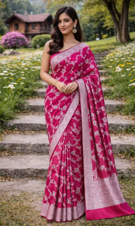 Fuschia Femme: Strikingly beautiful Banarasi saree
