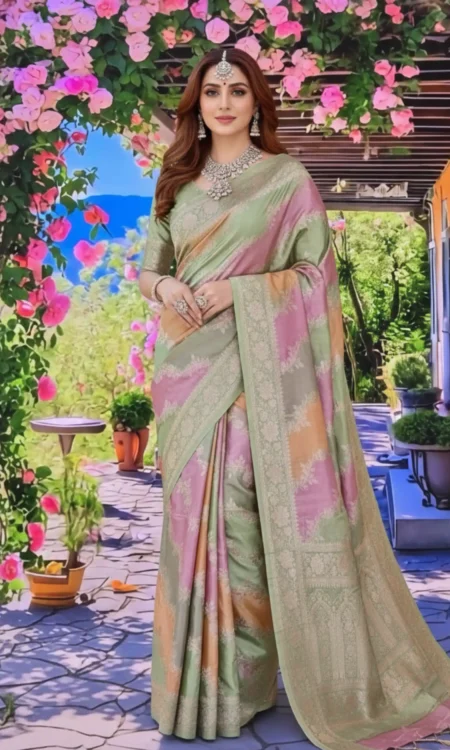 Colour Riot: A mulitcoloured Banarasi rangkatt saree