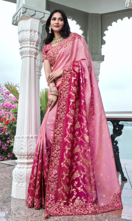 Juicy Couture: Saree in miriad shades of pink
