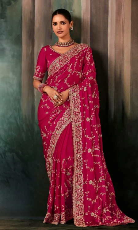Pink me up: A splendid pink saree